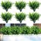 summer flower 10 Pack Artificial Boxwood Stems for Outdoors, Unfading in The Sun Plastic Faux Plants,Fake Foliage Shrubs Greenery for Garden,Office,Patio,Wedding,Farmhouse Indoor Decoration
